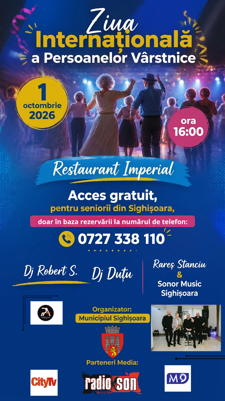 INVITAȚIE PENTRU SENIORII SIGHIȘOAREI
